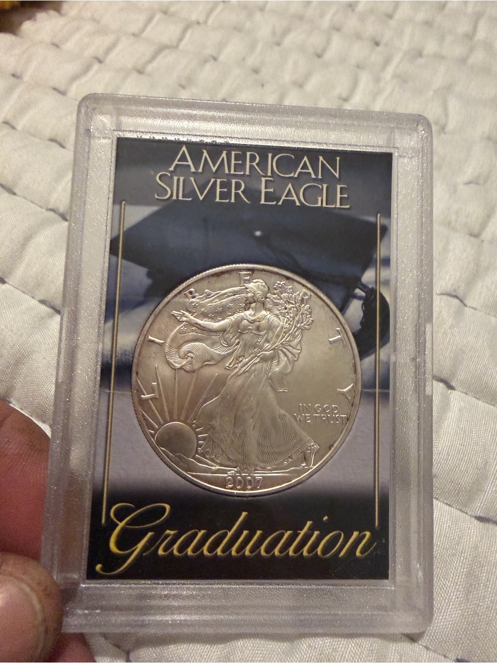 American Silver Eagle 2007 Silver Coin in Clear Presentation Card - Silver